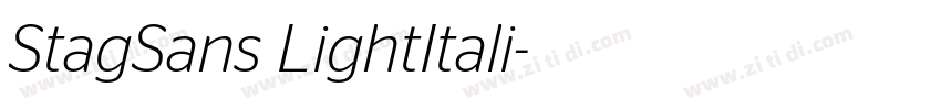 StagSans LightItali字体转换